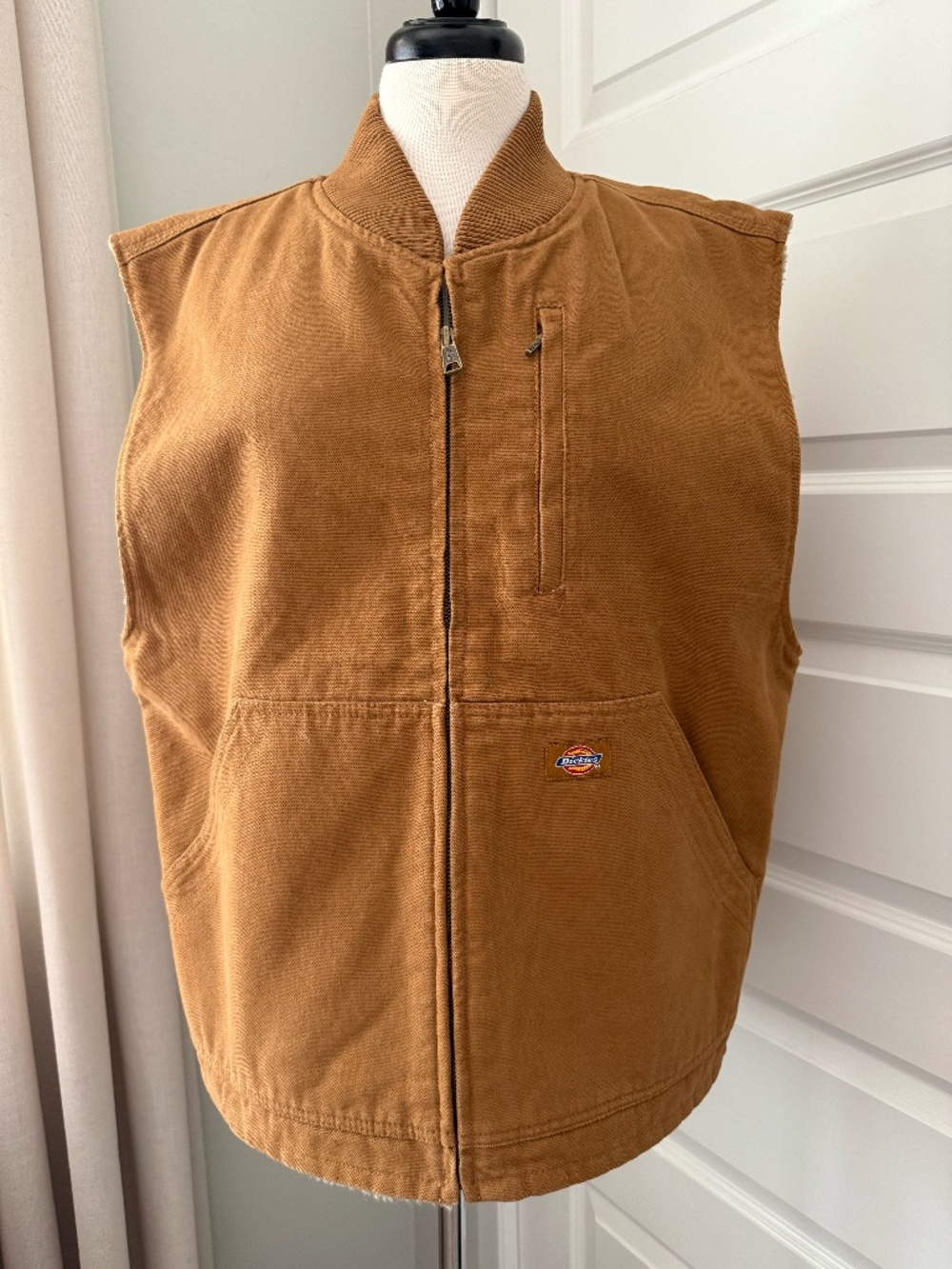 Dickies Sanded Duck Fleece Lined Vest : Medium